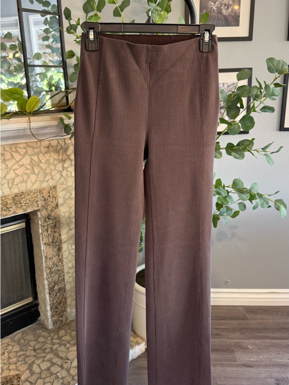 lululemon athletica Ribbed Wide-Leg Pants — Dark Brown